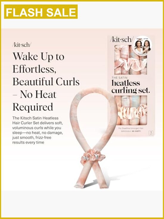 Satin Heatless Curlers Set with 34\